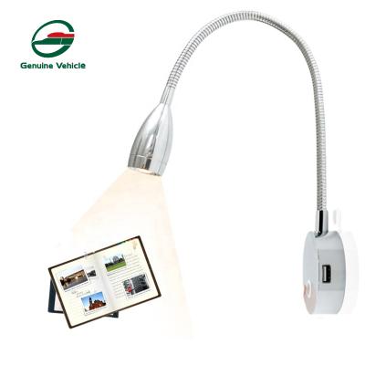 China Boat Yacht Caravan RV Car RV Marine Boat Led Neck Reading Light With USB Charger Caravan Indicating Light For Yacht Caravan for sale