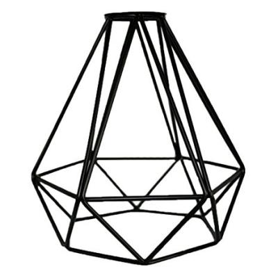 China Hot Selling Antique Retro Iron Structure Simple Style Cafe Living Room Metal Geometric Lamp Shades for sale