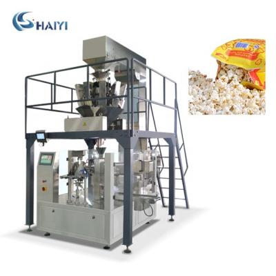 China High Quality Rotary Food Microwave Popcorn Pouch Paper Bag Seal Machine Nitrogen Filling for sale