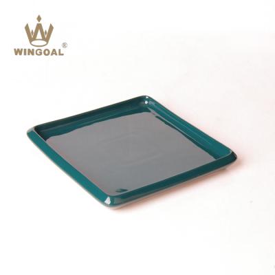 China Disposable charger dish plate china 25 cm en de carre square shaperd dish maker for sale