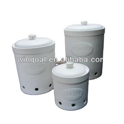 China Kitchen Sustainable Ceramic Canisters for sale