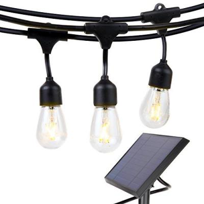 China Solar Powered Outdoor Light Bulb Solar String Light Christmas String Garland Solar Light for sale