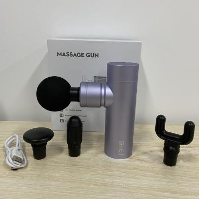 China Mini Smart Massage Gun Fascia Body Gun Muscle Relaxation Massager Vibrating Deep Muscle Massage Gun for sale