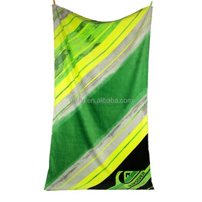 China Compressed Luxury Extra Large Print 100% Cotton Turkish Beach Towel for sale