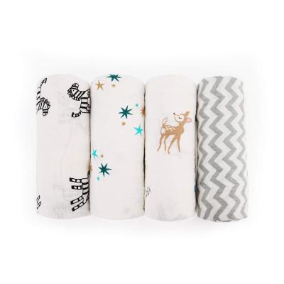 China 70%bamboo cotton muslin bamboo baby wrap blankets for wholesale for sale