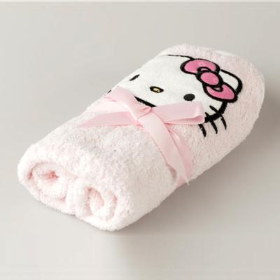 China Reuseable Custom Animal Embroidered Hooded Towel Baby Bath Towel With Hooded Wholesale for sale