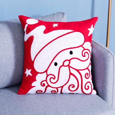 China Various Santa Claus Anti-Static Christmas Snowscape Decorative Cushion Cover Wholesale for sale