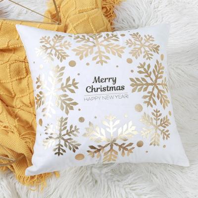 China BeddingOutlet Anti-Static Soft Plush Tanning Decorative Case Sofa Seat Car Cheap Pillowcase Cushion Cover Gold Printed Pillow Case for sale