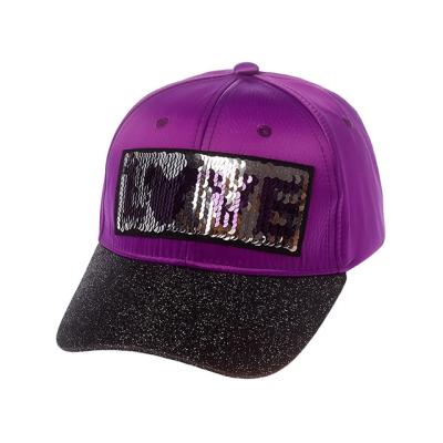 China Wholesale Eco-Friendly Summer Hip-Hop Girl Kids Children Outdoor Sequins Bling Dye Sports Baseball Hat Cap for sale