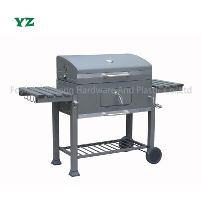 China YZ Easily Cleaned 32 Inch Size Adjustable Charcoal Cart Smoker Outdoor BBQ Grill for sale