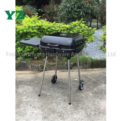 China Cart YZ Burger BBQ Grills In Square Shape For Charcoal Used for sale