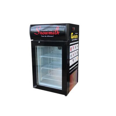 China 50L COMPRESSOR Upright Mini Ice Cream Freezer Showcase SD-50L Table Top Display for sale