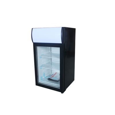 China Single-temperature Made In China Hot Sales Mini Display Chiller Glass Door Showcase Chiller SC-55L (55L) for sale