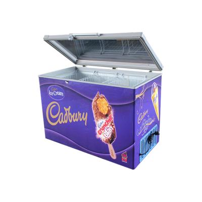 China Supermarket Glass Freezers Showcase Display Ice Cream Single-temperature Door Chest Freezer SD-350 for sale