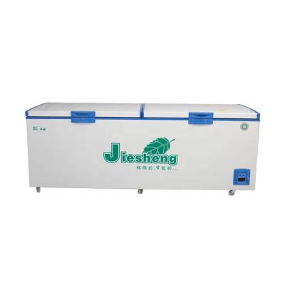 China Single-Temperature 1380L Commercial Supermarket Deep Chest Freezer For Meat Seafood Show SLW4-2500F for sale