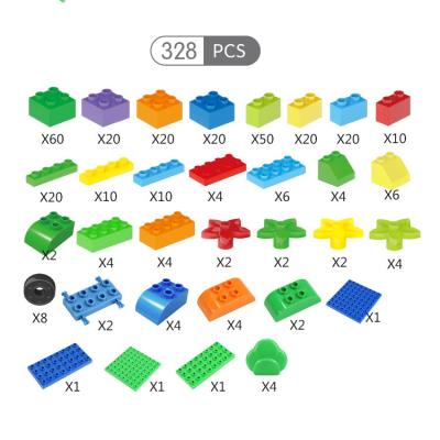 China Particle Blocks 128pcs 228pcs 328pcs Educational Toys Building Blocks Large Building Bricks for sale