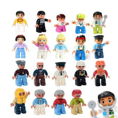 China Building Blocks Figure Building Blocks Toy Large Particle Policeman/Robber/Doctor/Sister/Brother City Series Toy Large Granules Big Building Particle Blocks for sale