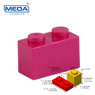 China Construction Toy Wholesale Building Blocks Spare Part 1X2 Highest Bricks 2 Dots Blocks Parts MOC Creator Assemble Blocks Spare Parts for sale