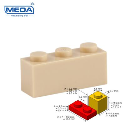 China Higher Assembly Dots Blocks Parts Accessories MOC Bricks 3 Toy Building Blocks Spare Parts 1X3 Creator DIY Creator Blocks Pellets Kits for sale