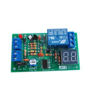 China Taidacent Time Relay Module 12V 24V DC Digital Timer Relay Trigger Timer Epoxy Multifunctional Relay JK12 With Digit 2 0.36 Inch Display for sale