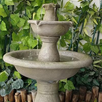 China Modern Water Feature Outdoor Layer Solar Water Fountain for Garden Decoration Ornaments Indoor and Outdoor Modern Water Feature 60*60*88cm All-season for sale