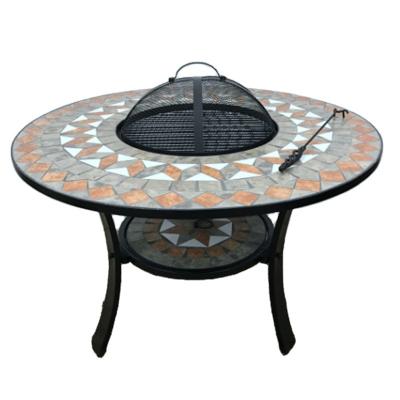 China Easily Assembled HOT Selling Mosaic Garden Barbecue Table Fire Pit for sale