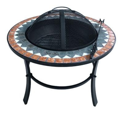 China Wholesale Outdoor Mosaic Barbecue Fire Easily Assembled Wood Burning Pit for sale