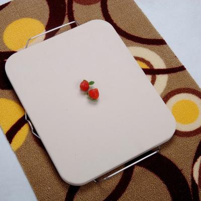 China 2021 Disposable Hot Selling Square Pizza Stone From Pizza Machines Ceramic And Cordierite With Ears For Baking 9