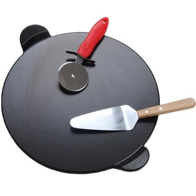 China Disposable Round Black Gloss Pizza Stone With Roller And Shovel Pizza Tools Ceramic And Cordierite Not Support Custom Shape Daily 15