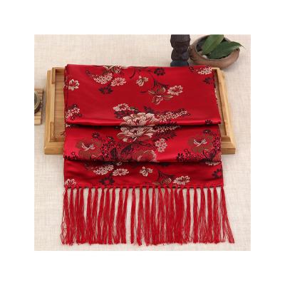 China Indian Digital Twill Print Floral Silk Scarf Scarves Long Digital Printed Silk Scarf for sale