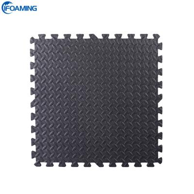 China 24 Square Feet Eco-Friendly Interlocking Foam Mats Tiles Gym Play Garage Workshop Flooring Dark Gray for sale