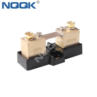 China Copper With Nickel Plated 30A 75mV DC Current Measuring Special Shunt Resistor With Base For Ammeter for sale