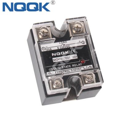 China NKDH10023DD3 100A 220VDC 32VDC AC DC Single Phase SSR Sealed Solid State Relay for sale