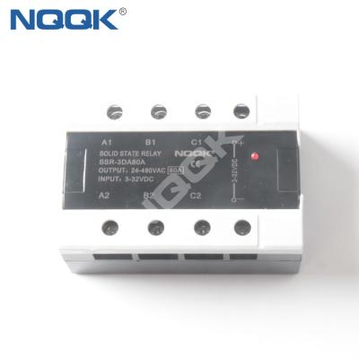 China SSR-3DA80A 80A 32DC 480VAC SSR Three Phase Sealed Solid State Relay for sale