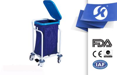 China Single Bag Medical Equipment Trolley , Hospital Medical Waste Trolley for sale