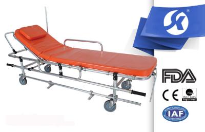 China Aluminum Alloy Ambulance Patient Stretcher Trolley Dimension Adjustable for sale