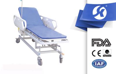 China Adjustable Hospital Medical Patient Stretcher Trolley With Guardrails for sale