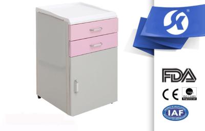 China Mobile Pink Fashion Medical Cabinet With Wheels , Adjustable Hangers for sale