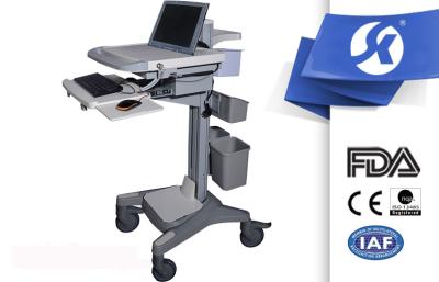 China Imported ABS Raw Materials Medical Dressing Trolley Computer Workstation Cart for sale