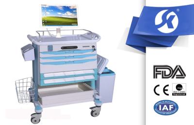 China Wireless Nursing Medical Waste Trolley With Computer From SAIKANG for sale