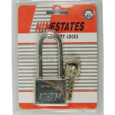 China New Product 2015 Long Type Shackle Pallet Square Blade Iron Padlock 2015 Hot Sale for sale