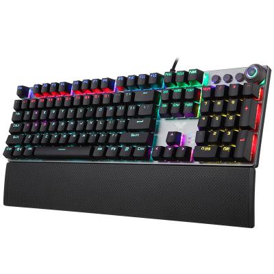 China Factory original plug and play 104 keys programmable AULA F2088 gaming keyboard USB wired lightweight keyboards Yes for sale