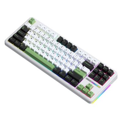 China ALUA F87 gaming keyboards DIY RGB backlit 87 keys wireless keyboard custom keyboard 2023 best sell No for sale