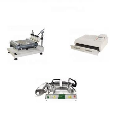 China 0402--5050 SMT production line including TVM802A transfer machine, reflow oven and PCB printing machine for sale