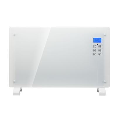 China New Design Hotel LCD Display Glass Panel Heater With IP 24h For Adjustable Temperature for sale