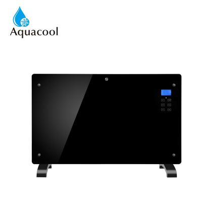 China Hotel Wall Mounted And Standing Ultrathin Glass Panel Heater With Touch Control Switch For 2000W for sale