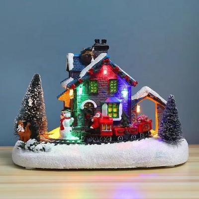 China High Quality Custom Chirstmas Decor HOT SALE Christmas Village Homes With Tree for sale