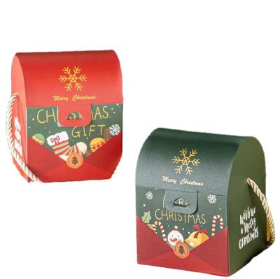 China 2021 Christmas Eve Apple Gift Paper Packaging Box Gift Box Candy Cookie Baking Designed Box for sale