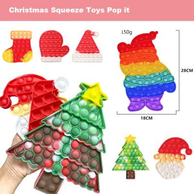 China Relaxing Toys Newcomer Christmas Santa Claus Tree Noise It Wiggle Toy for sale