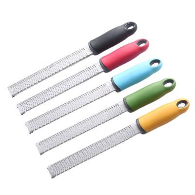 China Amazon 304 Stainless Steel Kitchen Cutter Lemon Cheese Zester Grater Sustainable Hot Selling Vegetable Slicer 2021 for sale